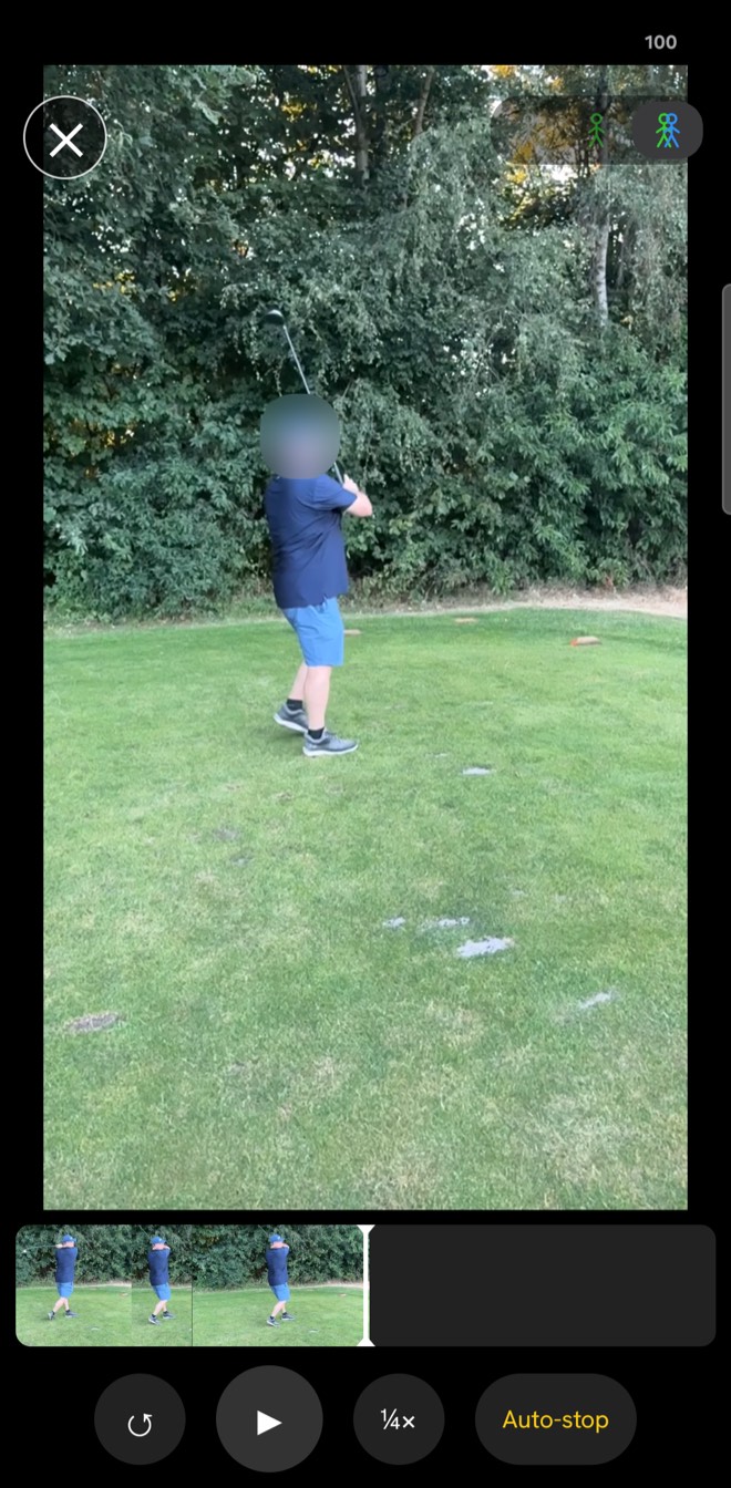 Twee swings naast elkaar in SwingIQ, de huidige slag en de beste slag